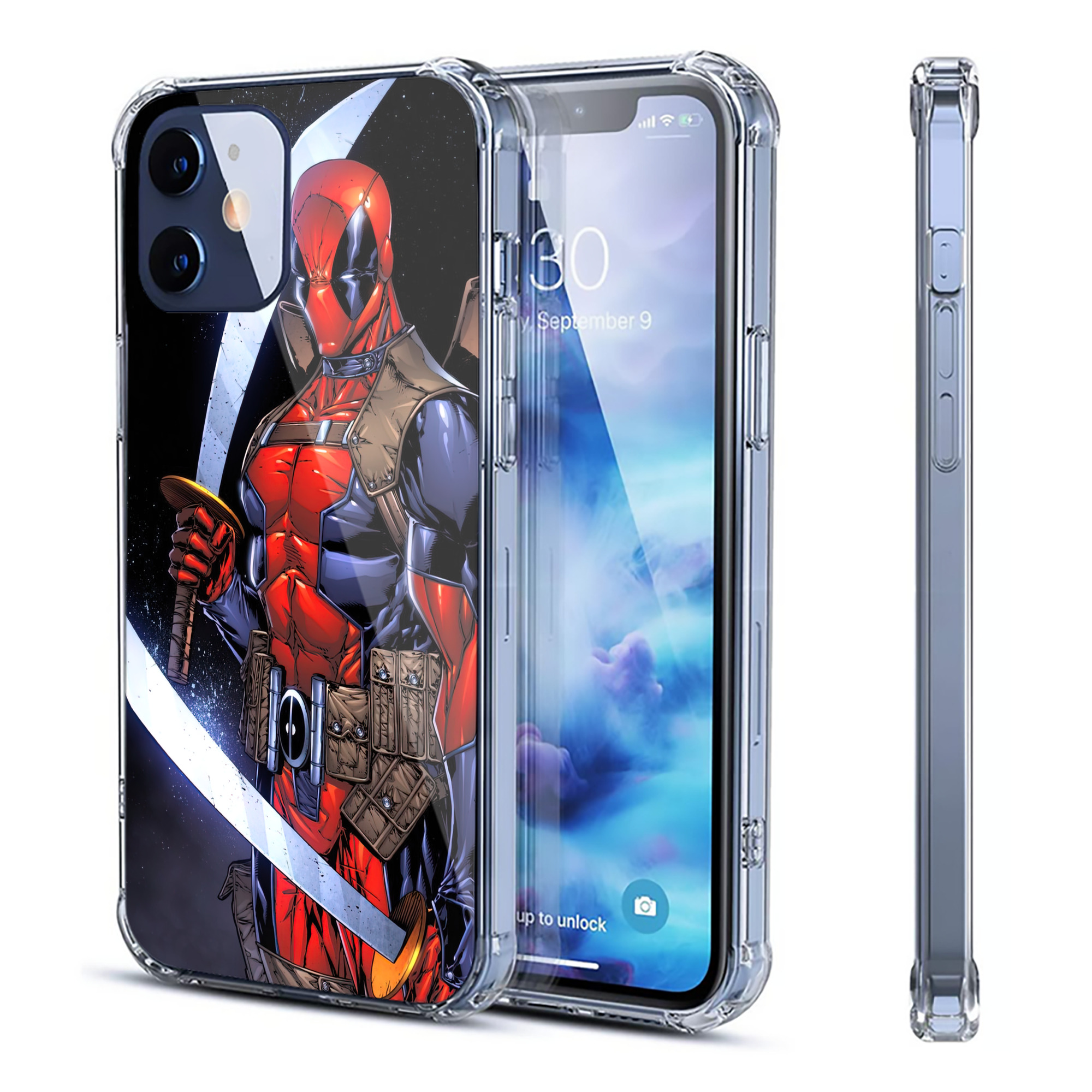 （画像用） Deadpool デッドプール 【iPhone 12シリーズ対応】透明スマホケース（クリアソフトケース）